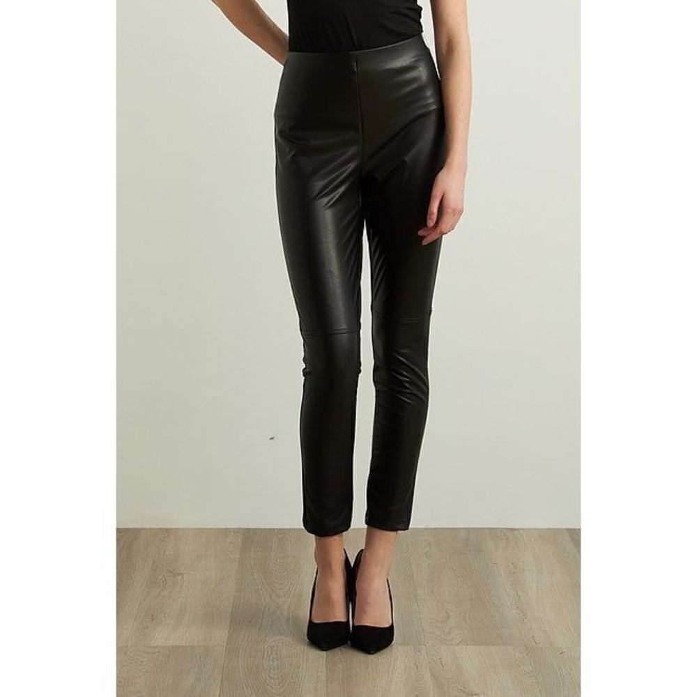 Joseph Ribkoff Black Faux Leather Leggings
